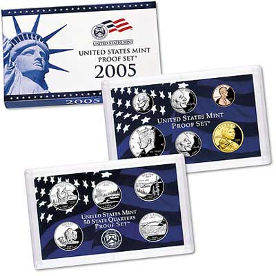 S Mint Silver Proof Set United States Mint with Box and CoA 3354 2005 