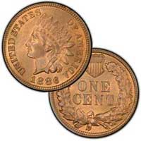 Indian Head Cent 1886 Type 1