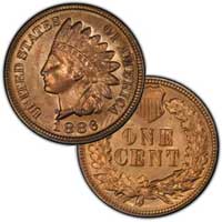 Indian Head Cent 1886 Type 2