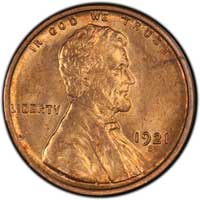 1921 S Lincoln Wheat Cent