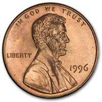 1996 Lincoln Cent