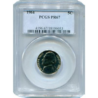 PCGS 1964 Jefferson Nickel PR 67