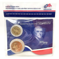 2007 Jefferson Presidential Dollar and First Spouse Medal Set (XP1)