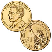 Woodrow Wilson Presidential Dollar 2013
