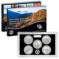 2014 America the Beautiful Quarters Silver Proof Set (Q5F)