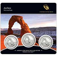 Arches National Park Quarter - 3 Coin Set (Utah) 2014