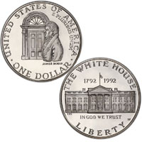 White House 200th Anniversary Silver Dollar (1992)