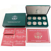1995-1996 Olympic 8 Coin Proof Dollar Set