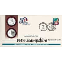 2000 - New Hampshire First Day Coin Cover (Q18)