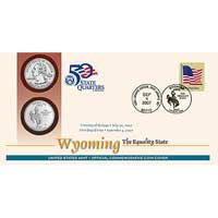 2007 - Wyoming First Day Coin Cover (Q53)