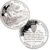 1991-1995 War II 50th Anniversary Silver Dollar
